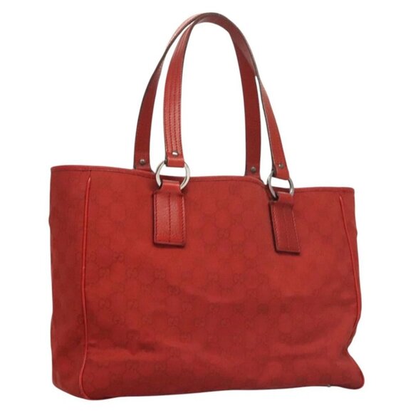 GUCCI GG Canvas Shoulder Bag Red 113017 Auth - Picture 1 of 15